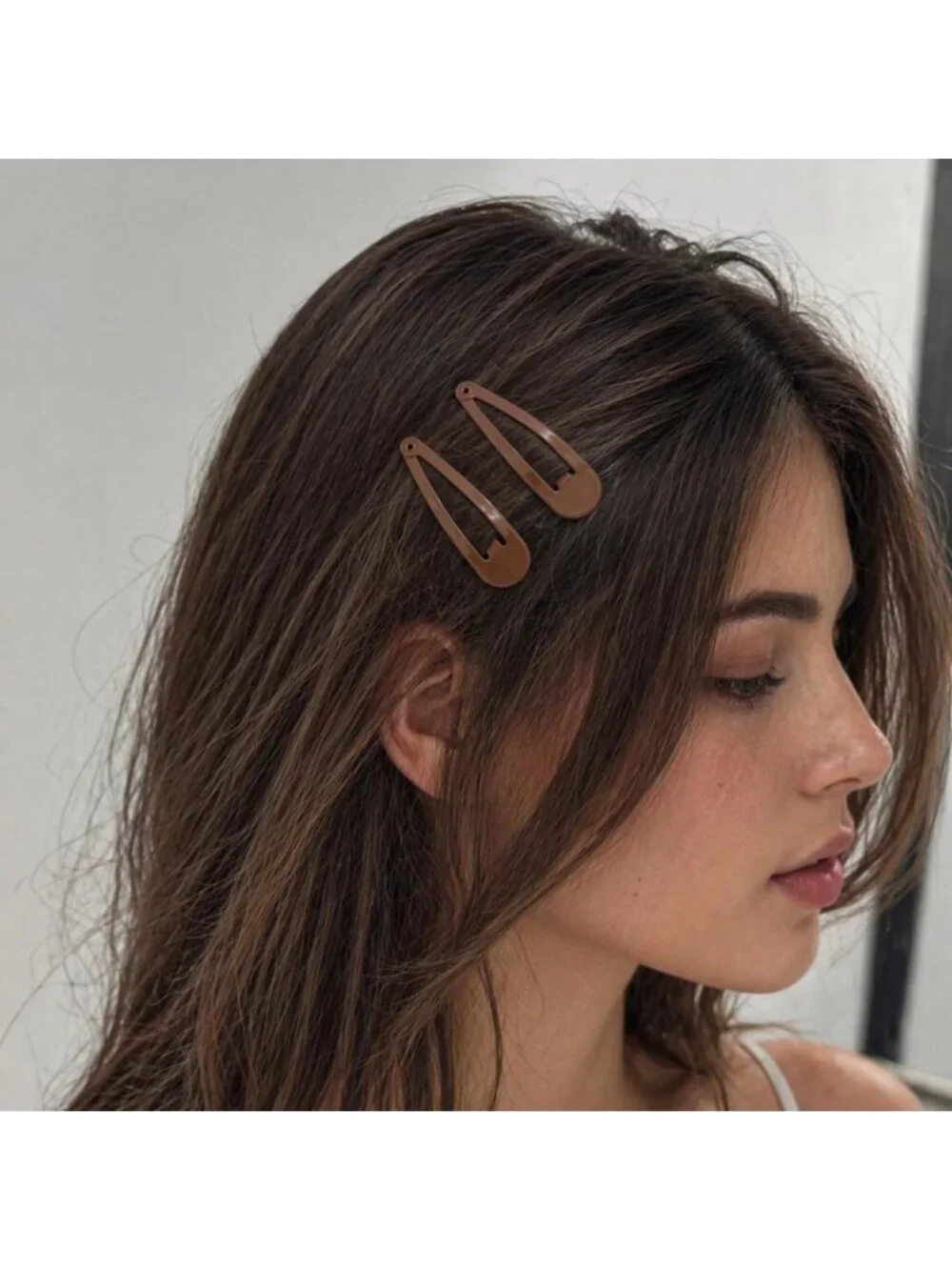 40 Brown Metal Snap Hair Clips - 2 Inch Barrettes for Women’s Accessories, 40